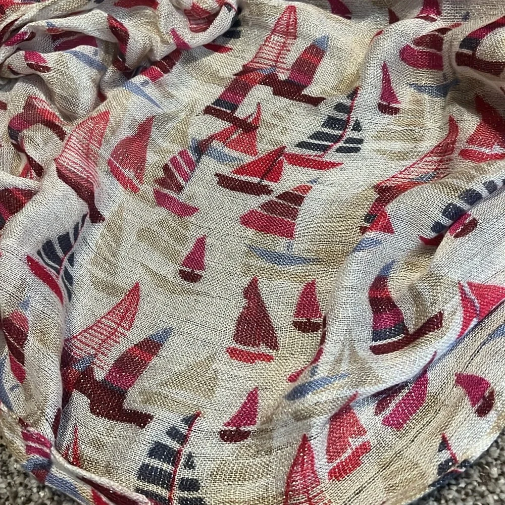 Sparkly boat infinity scarf